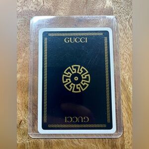 Vintage Gucci Black and Gold Designer Card A’s of Clubs ♣️